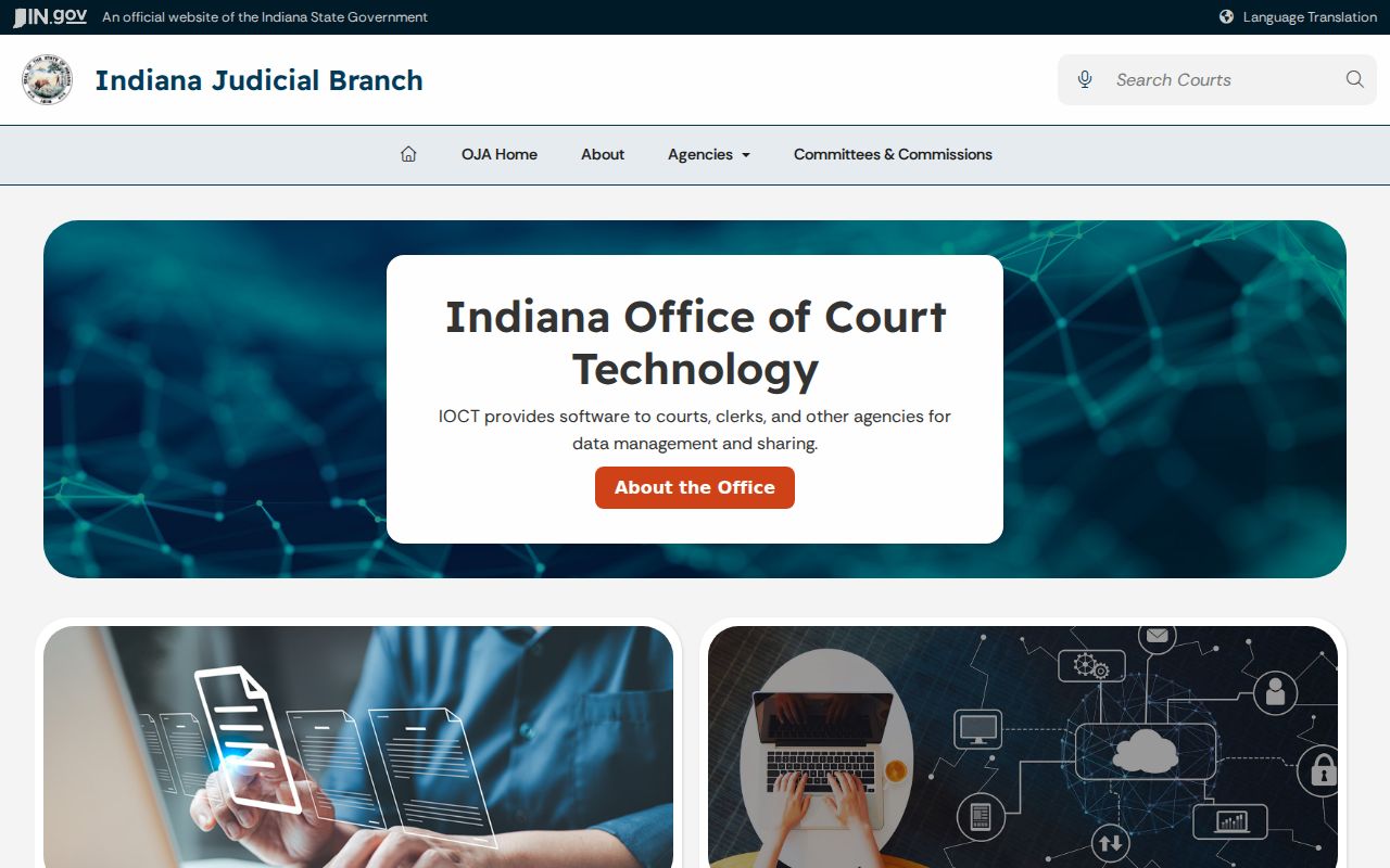 Bartholomew County court schedule technology and hearing services
